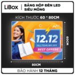 Bảng hộp đèn led siêu mỏng 60x80cm