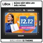 Bảng hộp đèn led siêu mỏng 75x120cm