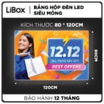 Bảng hộp đèn led siêu mỏng 80x120cm