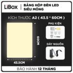 Bảng hộp đèn led siêu mỏng khổ A2 (43.5x60cm)