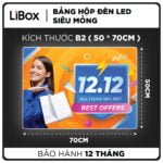 Bảng hộp đèn led siêu mỏng khổ B2 (50x70cm)