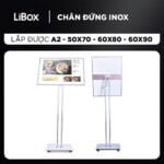 Chân đứng standee inox; lắp được A2 – 50×70 – 60×80 – 60×90