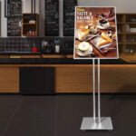 Chân đứng standee inox; lắp được A2 – 50×70 – 60×80 – 60×90